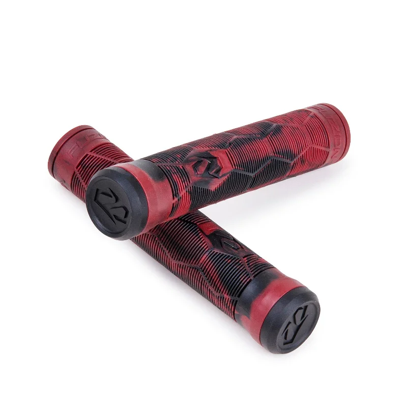 Fuzion Hex Z Grips - Black/Red Swirl