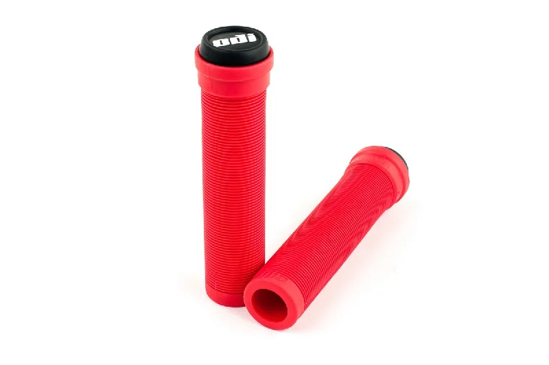 ODI Longneck Soft Flangeless Grips 135mm - Fire Red