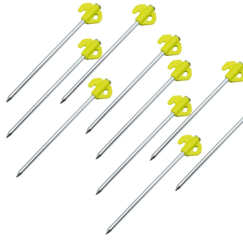 Titan Glow in the Dark Ground Rock Tent Pegs 10 Pack