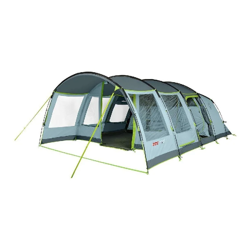 Coleman Tunnel Tent Meadowood 6L 6 Person Black Out Bedrooms Grey Camping Garden