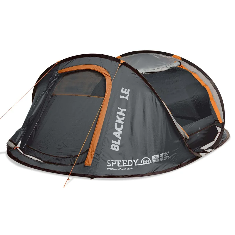 Explore Planet Earth - Speedy Blackhole 4 Person Tent with LED Lights