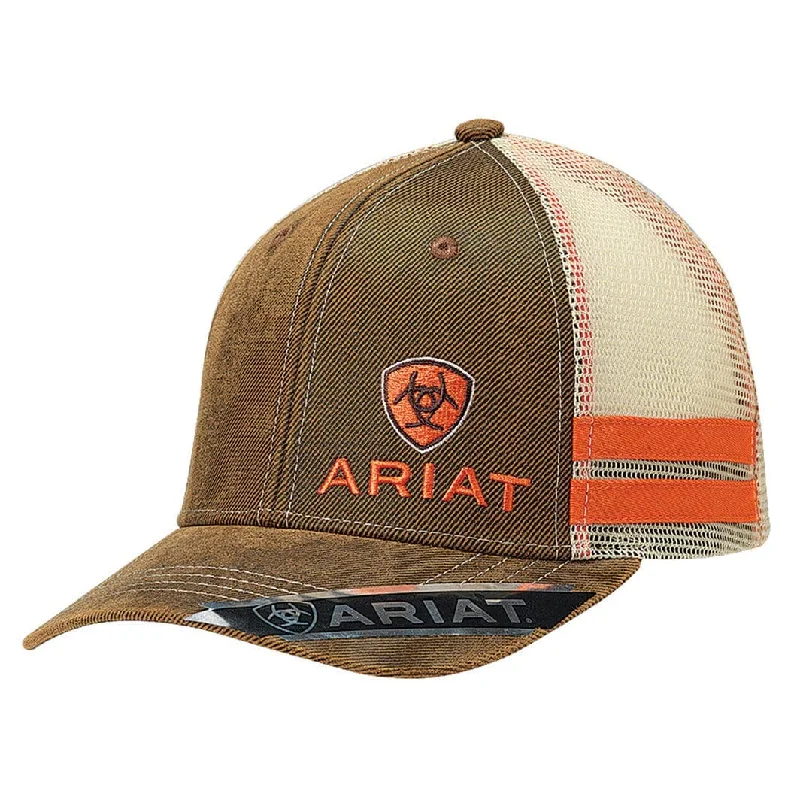 Mens Oilskin Offset Logo Mesh Snapback Hat