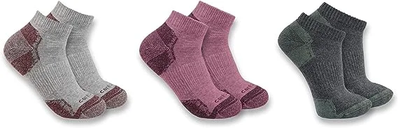 Women's Midweight Cotton Blend Low Cut 3 Pack Socks