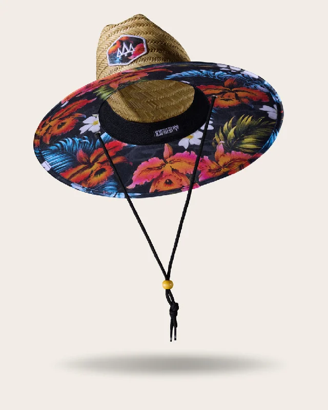 Kailua Straw Hat - Hawaiian Floral