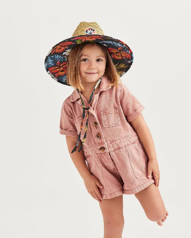 Littke Kids Duke Straw Hat - Hawaiian Floral Print