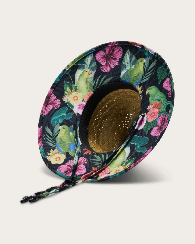 Little Kids Turks Straw Hat - Parrot