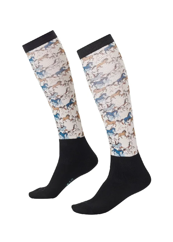 Dual Zone Equestrian Boot Socks - Print