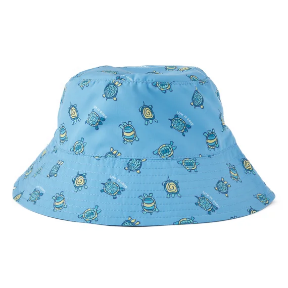 Kids' Peace Turtle Pattern Made in the Shade Bucket Hat - Cool Blue