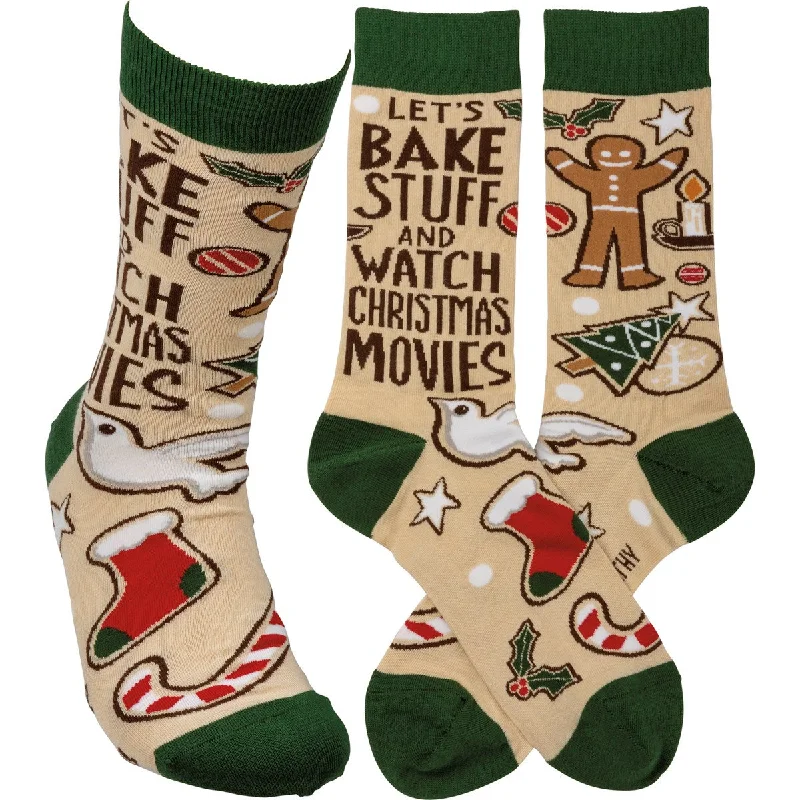 Let's Bake Stuff And Watch Movies Socks