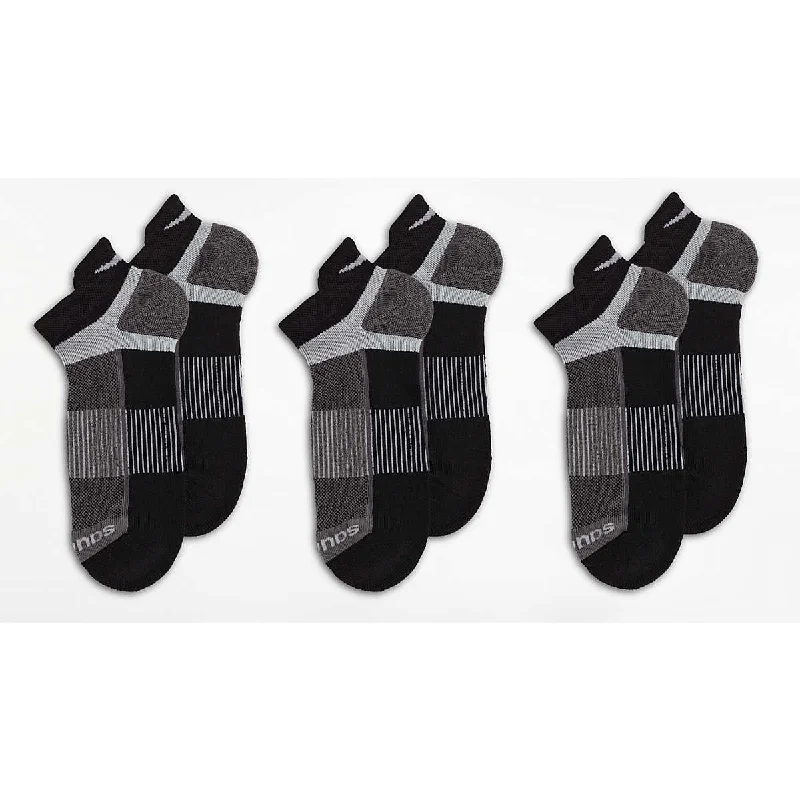 Inferno No Show Tab 3-Pack Socks - Black