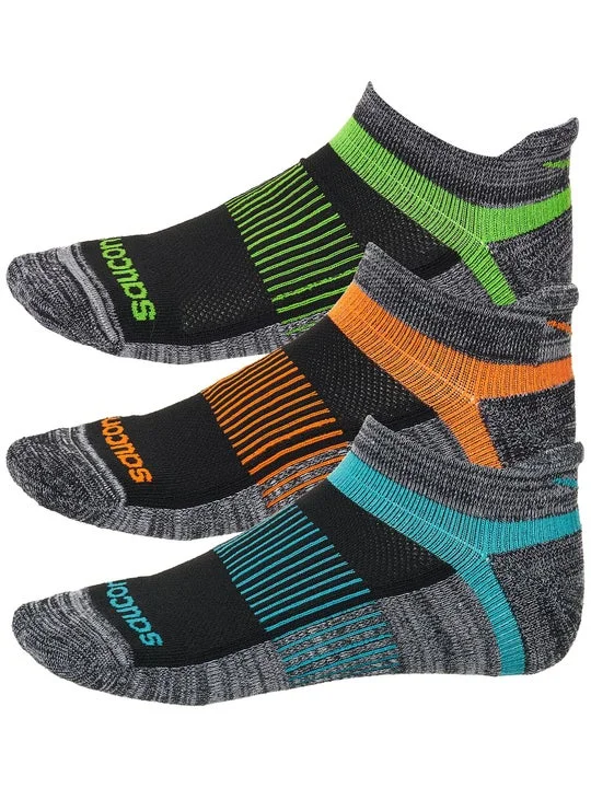 Inferno No Show Tab 3-Pack Socks - Bright Future