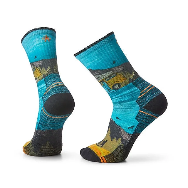 Hike Light Cushion Great Excursion Print Crew Socks