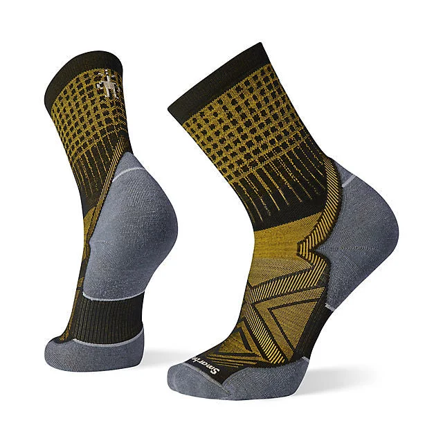 Run Targeted Cushion Pattern Mid Crew Socks