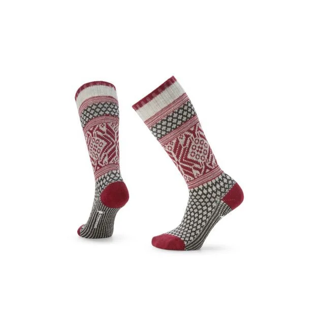 Women's Everyday Popcorn Snowflake Pattern Crew Socks