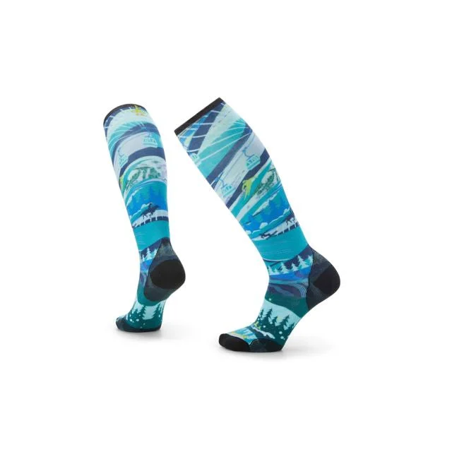 Women's Ski Zero Cushion Skication Print OTC Socks