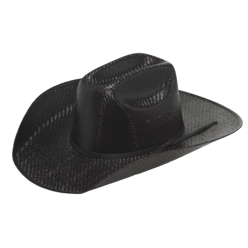 Youth Stiff Denver Straw Hat - Black