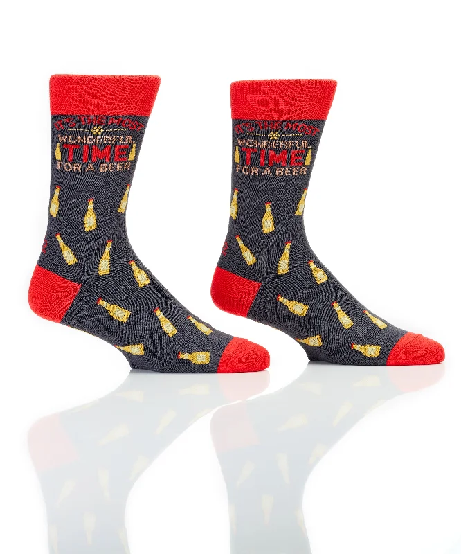 Holiday Beer - Cotton Crew Socks