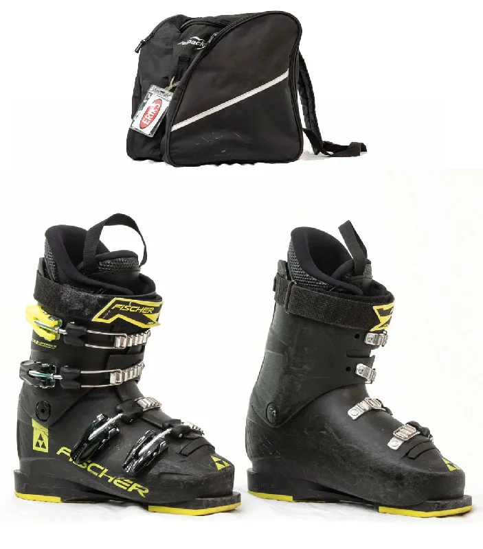 Fischer Used Kids Ski Boots with Bag