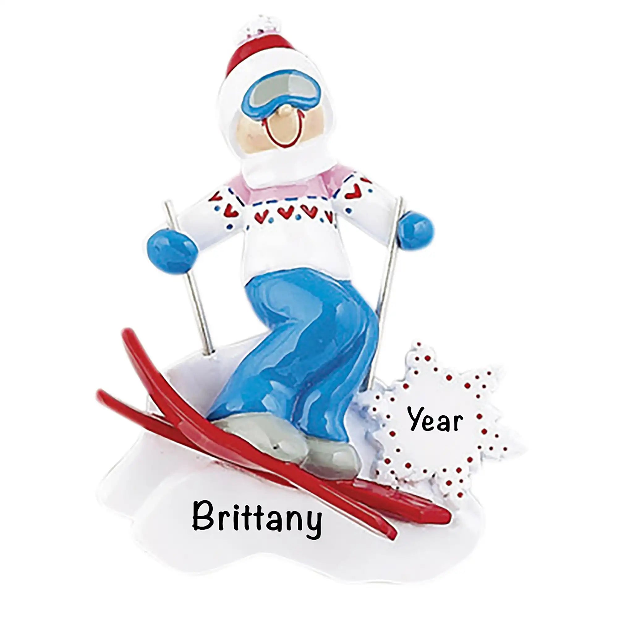 Ski Girl Christmas Ornament