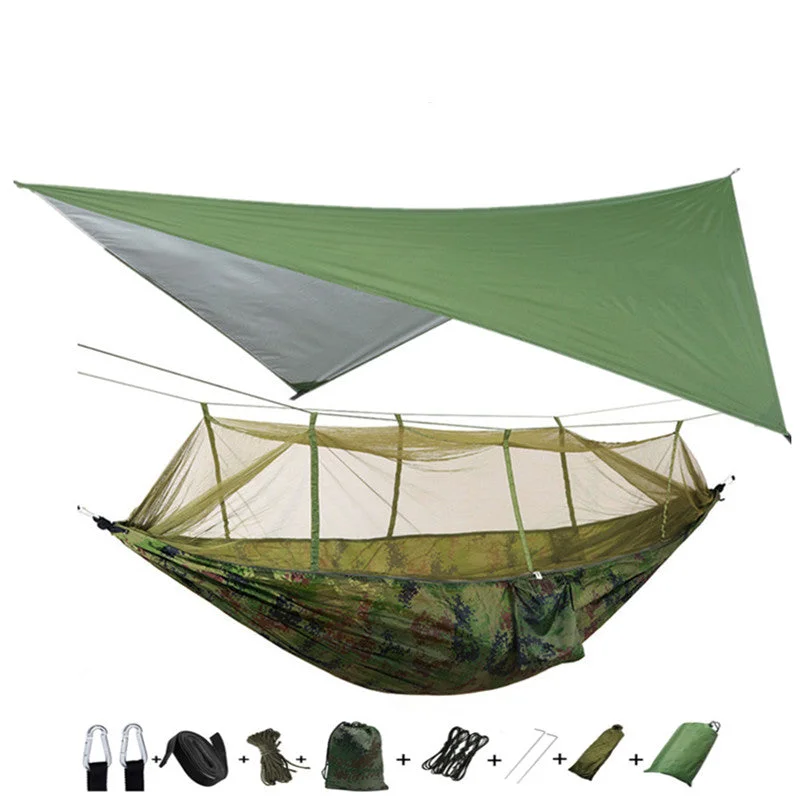 260x140cm GreenF with canopy