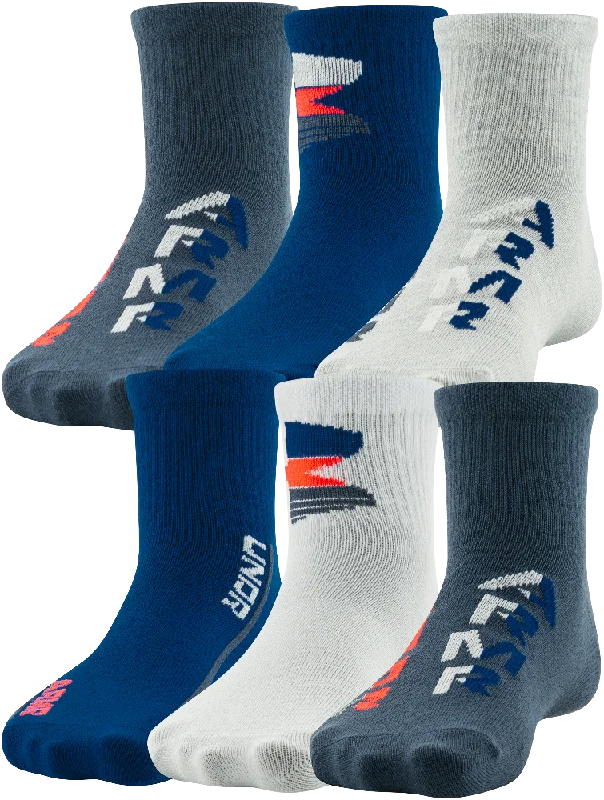 Under Armour Boys' Essential Lite Quarter Socks - 6 Pack